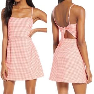 NWT French Connection Gingham‎ tie back dress size 12